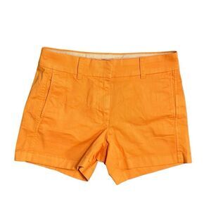 J Crew Shorts Womens 0 Orange 4” Stretch Chino‎ H5806 Classic Bright Colorful